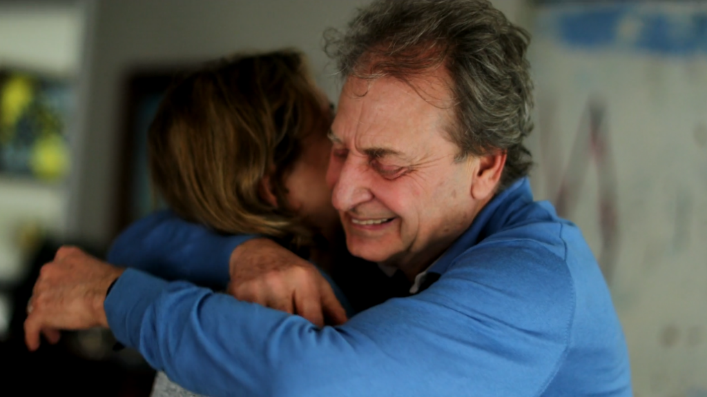 A smiling older man in a blue shirt hugs an older woman in gratitude.

Caring Gift of Second Chances