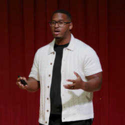 Dr. Junior Dillion at TEDx Nazareth University.